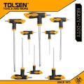 TOLSEN 8Pcs Torx T-Handle Star Allen Hex Key Screwdriver Set CRV (T10/T15/T20/T25/T30/T40/T45/T50) Model: 20061.