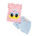 Summer Cute Cartoon 2PCS Kids Baby Girls Floral T-shirt Top Shorts Pants Set Clothes Girls Clothing Sets. 