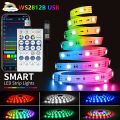 Led Strip Lights RGB 5050 RGBIC WS2812B Bluetooth USB DC5V 1M-30M Flexible Lamp Ribbon TV Desktop Screen BackLight Diode Luces. 