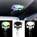 Universal Waterproof Motorcycle Stickers Skull Sticker Reflective Decal Sun Protection Car Motorbike Decoration Accessories. 