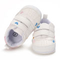 White Baby Shoes Girls Cute Heart Embroidery Sneakers Soft Sole Non-slip Infant Walking Baptism. 