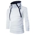 Men's Hoodies Long Sleeve Sweatshirts for Men Zipper Hooded Pullover High Neck Mens Sweatshirt Top Jacket Coat Black Sweater. 
