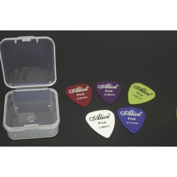 Alice Smooth ABS Guitar Picks Plectrum with Box