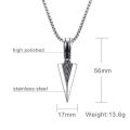 Arrow Necklace Stainless Steel Trendy Fashion Arrow Design Chain for Men. 