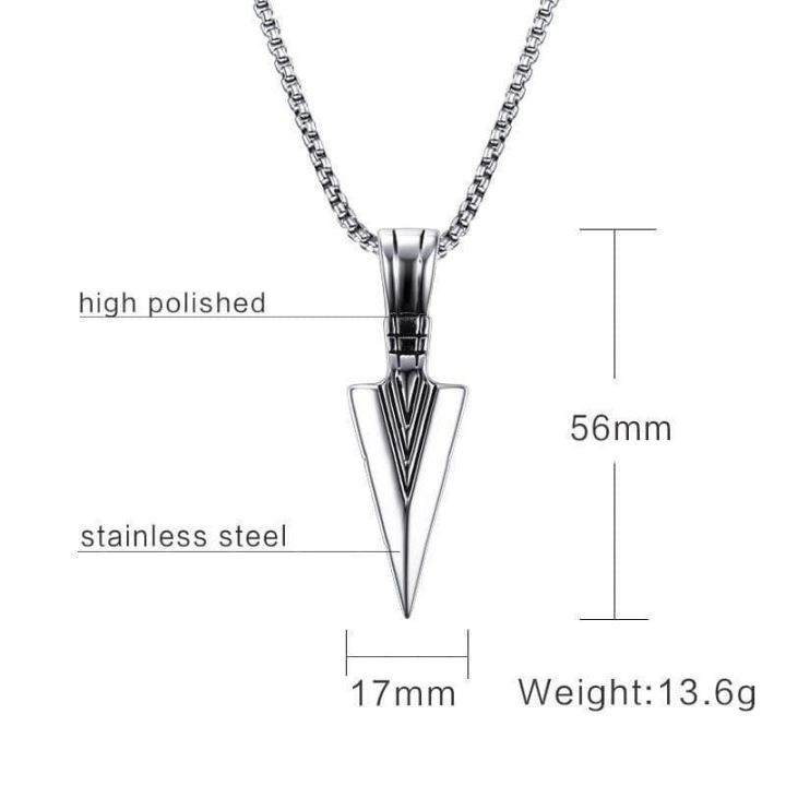 Arrow%20Necklace%20Stainless%20Steel%20Trendy%20Fashion%20Arrow%20Design%20Chain%20for%20Men%20-%20Image%205