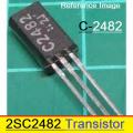 10Pcs- C2482 2SC2482 2SC 2482 C2482 NPN 300V 100mA Low Power NPN Transistors TO-92L Package 3Pin Leads Bipolar Transistor Silicon Transistors.