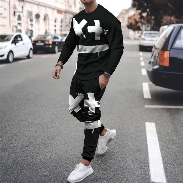 Tracksuit%20Set%20Men's%20Clothing%202%20Pcs%20Summer%20Sports%20Suit%203d%20Print%20Smiley%20Casual%20Men%20Sets%20Outfits%20Long%20Sleeves%20T-shirt+Pants%20Male%20-%20Image%202