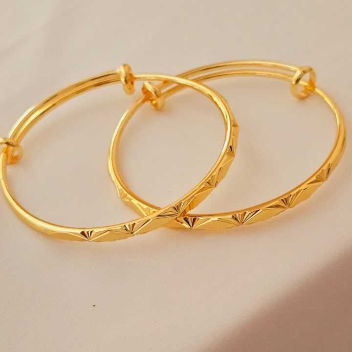 Indian Gold Plated Bangles Churi Ruli Bala For Girl & Women 2 Pcs ...