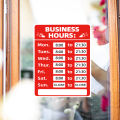 Hours Sign Double Sided Open/Closed Sign Will Return Clock with Black Vinyl Number Sticker for Business Store. 