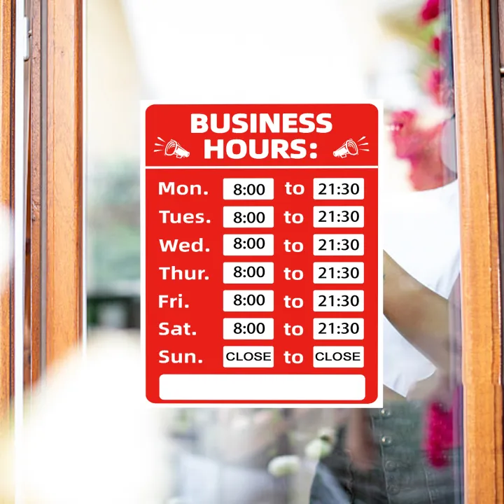 Hours%20Sign%20Double%20Sided%20Open/Closed%20Sign%20Will%20Return%20Clock%20with%20Black%20Vinyl%20Number%20Sticker%20for%20Business%20Store%20-%20Image%206