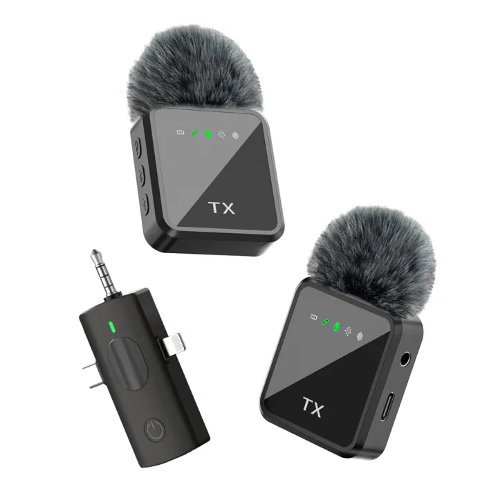 F11-2%20(3%20in%201)Collar%20Wireless%20Dual%20Microphone%20proprofessional%20Lepal%20Lavaliar%20microphon%20iPhone/Android%20&%20Type%20C%20Supported%20100&%20Noise%C2%A0Cancellation%20-%20Image%202