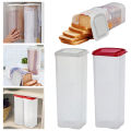 Plastic Bread Dispenser with Airtight Lid Fresh Bread Storage Container Loaf Bread Box for Small Specialty Loaves. 