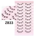 10 Pairs Eyelashes 3D Natural False Lashes Fluffy Soft Cross Manga Lashes Clear Stem Wispy Natural Eyelash Extension Makeup. 