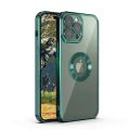 for iphone 11 PRO MAX Soft Color Borders Logo Hole With Camera Protection Clear Back Case. 