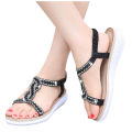 মহিলাদের জন্য জুতা নতুন ক্যাজুয়াল জুতা ক্লিয়ারেন্স মহিলা লেডিস ক্রিস্টাল ক্যাজুয়াল ফ্ল্যাট ইলাস্টিক ব্যান্ড বোহেমিয়ান বিচ জুতা স্যান্ডেল. 