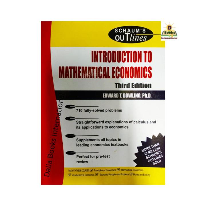 Introduction to mathematical economics by e dowling 3rd edition