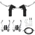 Bicycle V-Brake & Brake Levers & Cable Cycling Handlebar Short Brake Clutch Lever Gear Cable Wire & Hosing Full Set Bicycle Accessories. 