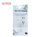 10 Set Nano Micro Mini Standard SIM Card Adapter Kit Set Adapter Tools EM88. 