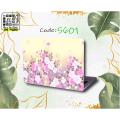 Cute Pink Flowers Design Laptop Sticker.