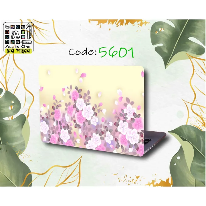 Cute%20Pink%20Flowers%20Design%20Laptop%20Sticker%20-%20Image%202