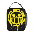 Trafalgar D Law Logo One Piece Anime Thermal Insulated Lunch Bags School Reusable Bento Box Thermal Cooler Food Box. 