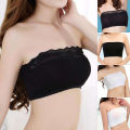 Women Strapless Bras High Stretch Bandeau Bra Breathable Solid Color Seamless Crop S Camisole Comfy Soft Underwear.