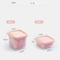 In The Refrigerator Transparent Sealed Double Layer Plastic Kitchen Gadget Vegetable Tray Fruit Storage Containers Fridge Storage Box Sealed Ginger Container.