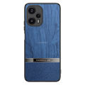 Vantime for Xiaomi Poco F5 / Redmi Note 12 Turbo 5G Case Lens Protection Wood Grain Hard Cover. 