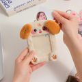 Kawaii Plush Photocard Holder Rabbit Bear Cat Kpop Idol Photo Card Holder Girl Cute Keychain ID Credit Bank Protector Stationery. 