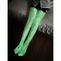 Women Jumpsuit Tights High Waist Jumpsuit Leggings Stockings, Glow in the Dark Fishnet Luminous Glowing Fishnet Socks. 