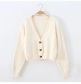 Autumn Winter Short High Waist Solid Color Sweater Women Single-breasted Knit Cardigan Small Sweter Women Jacket New Top Femme. 