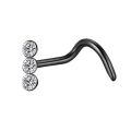 1Pcs Surgical Steel Crystal Nose Piercing Rings And Studs Nose Stud L Shape Zircon Nose Ring Indian Style Piercing Jewelry Nariz. 