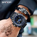 Sanda Men's Watches Sports Military 50M Waterproof Digital Wristwatch for Male Clock Stopwatch Relogio Masculino 739.