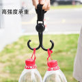 Bicycle or Scooter Bag Hanger Hook Punching Hanging Universal front Adhesive Outdoor Hanger Hooks Rotate Stroller Baby Car Shopping Cart Hooks Bag Hook.
