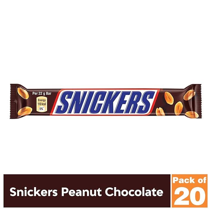 Snickers Peanut Chocolate Bar 22 Gram X Pack Of 20