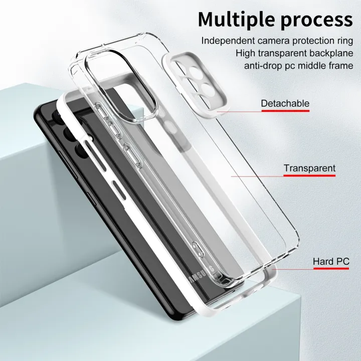 Transparent%20Phone%20Case%20For%20Samsung%20Galaxy%20A52%20/%20Galaxy%20A52%205G%20/%20Galaxy%20A52s%205G%20Soft%20TPU%20Shockproof%20Casing%202%20in%201%20Candy%20Colors%20Clear%20Silicone%20Back%20Cover%20-%20Image%204