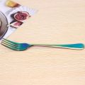 Stainless Steel Table Forks Set, 6Pcs Rainbow Color Stainless Steel Tableware Cutlery Dinnerware Set Dishwasher Safe, Fork(20cm/7.87 inch).