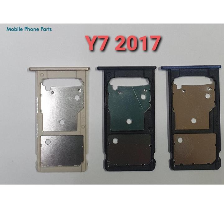 Huawei Y7 Prime 2017  Origenal Sim Tray Sim Door Dual Slot