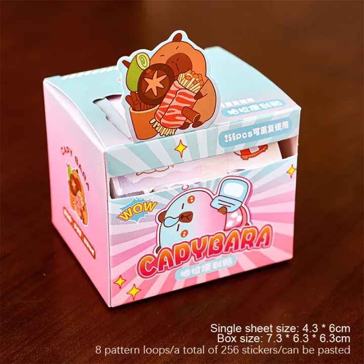 256Sheets Cartoon Capybara Sticky Notes Creative Convenience Book Cute Planner Stickers Stationery Student Birthday Present