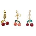 Creative Ornaments Cherry Keychain Alloy Key Decoration Cherry Charms Bag Accessories 3D Crafts Cherry Pendant Lady/Women.