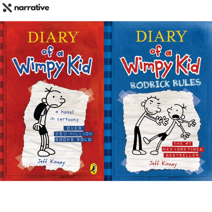 Diary of a Wimpy Kid 1-2 Books Set by Jeff Kinney