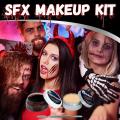 3Pcs/Set Creative Coagulated Blood Gel Safe No Odor Blood Gel Halloween Dress Up Party Scar Wax Kit.