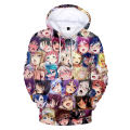 New Unisex 3D Japanese Anime Printed Hoodie Graphic Pullover Ahegao Hentai Japanese Anime Sweatshirts. 