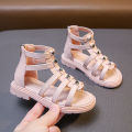 Girls roman sandals spring summer 2024 new korean fashion summer little girl studded high-top princess children's shoes.