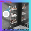 3 TIER TOILET TANK TOP CADDY, WALL MOUNTED ORGANIZER, BATHROOM ORAGNAZER-- Belizzi. 