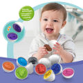12PCS Funny Egg Matching Toy Toddler Games Montessori Educational Learning Color Shapes Kids Pretend Play Toy Set. 