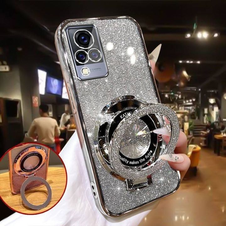 Phone%20case%20For%20Vivo%20V21%20/%20Vivo%20V21e%204G%20/%20V20%20SE%20/%20Vivo%20Y73%20Back%20cover%20with%20Stand%20Holder%20Luxury%20Shiny%20Gradient%20Plating%20Glitter%20Girls%20Slim%20Phone%20Case%20Clear%20Soft%20Silicone%20Protective%20Cases%20Pouch%20Women%20-%20Image%209