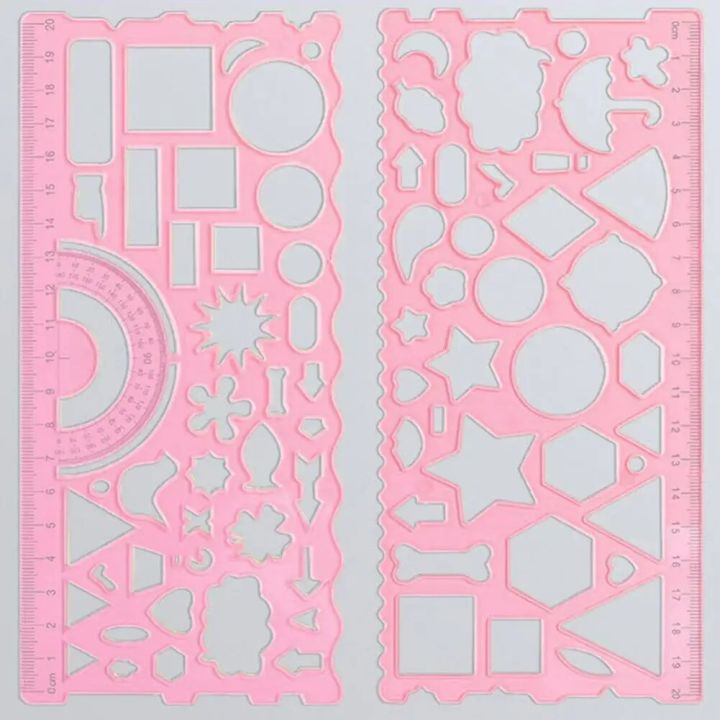 2Pcs%20Plastic%20Ruler%20Clear%20Scale%20Mini%20Study%20Multi%20Shaped%20Clear%20Hollow-out%20Drawing%20Ruler%20Drawing%20Ruler%20for%20Home%20-%20Image%205