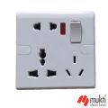 T&G GREEN 16A 6 Pin with Type I, 2 Pin and 3 Pin Multi Combined Function Universal Socket with Switch 6Pin. 