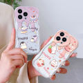 UCUC for Vivo Y03 Y18 Y18e Back Cover Cute Penguin  Cream Texture Wavy Edge Soft Silicone Phone Case. 